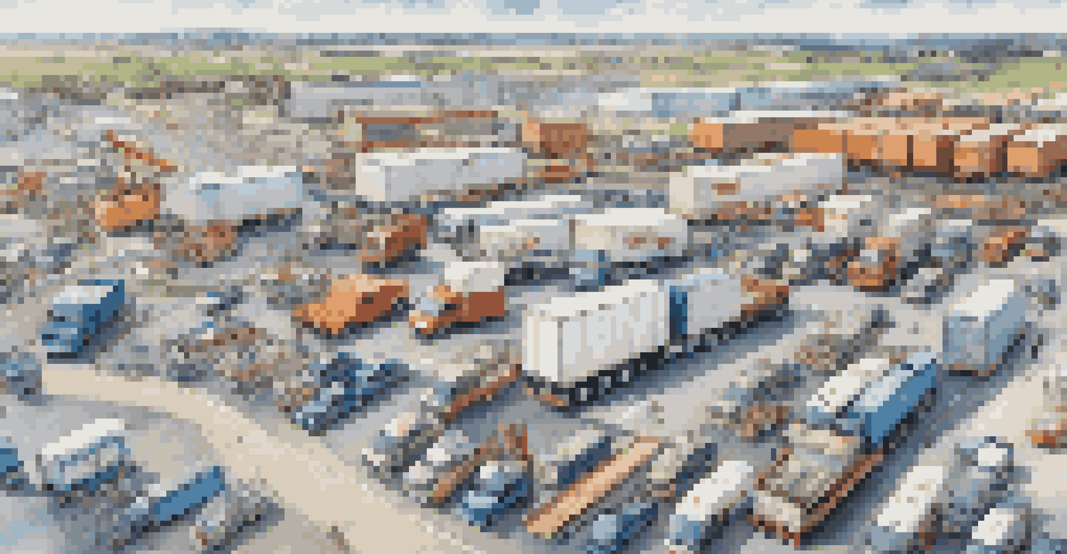 An aerial view of delivery trucks on a busy highway, representing fleet management.