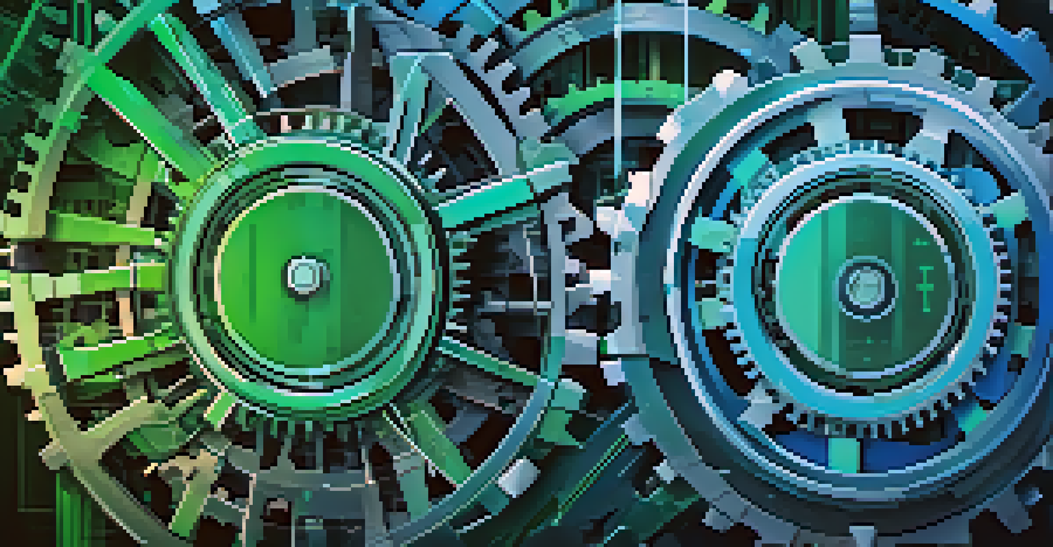 Artistic representation of the synergy between incident response and digital forensics as interlocking gears.