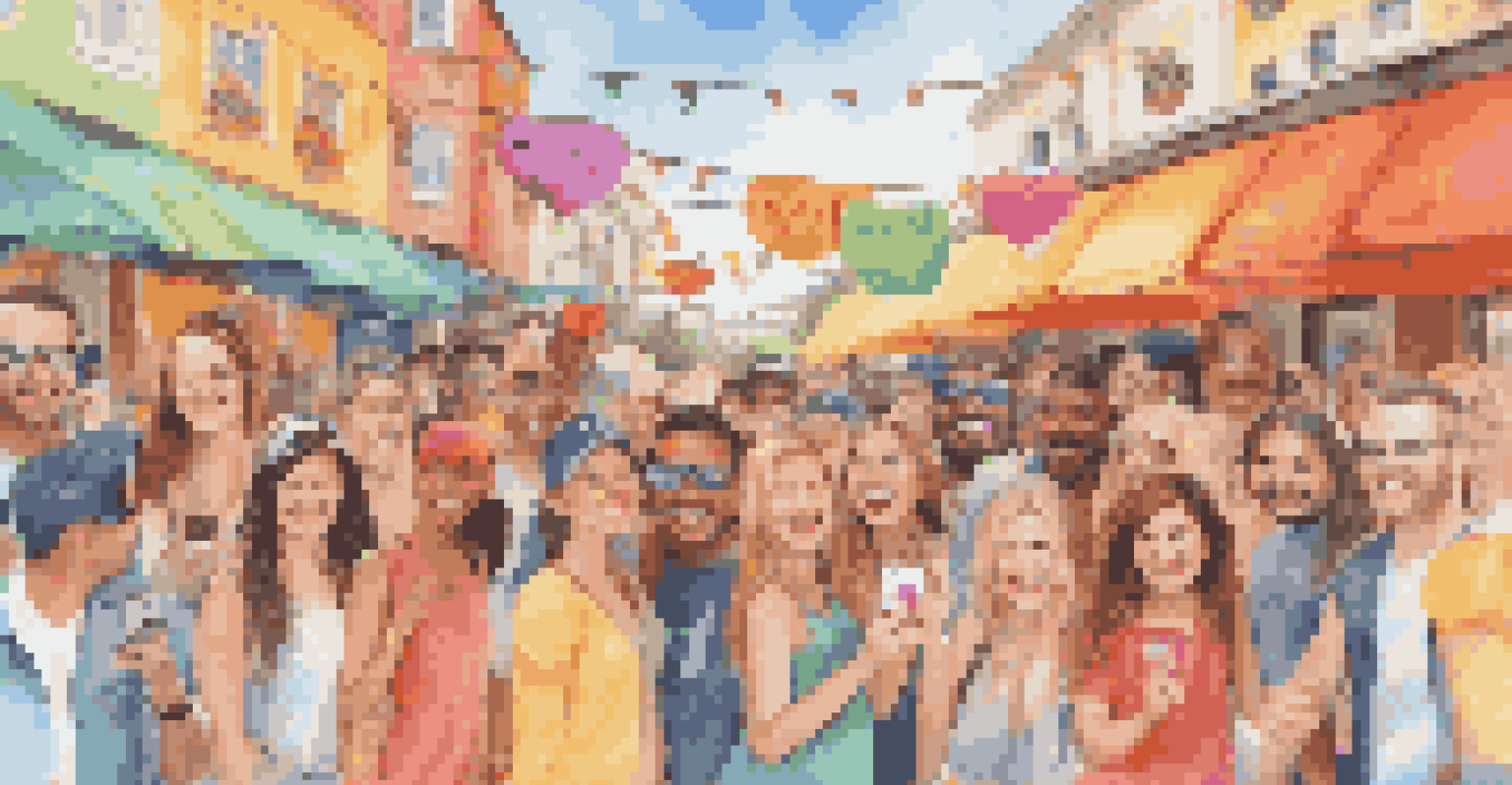 A collage of user-generated content showcasing satisfied customers using a brand's products in a lively community setting.