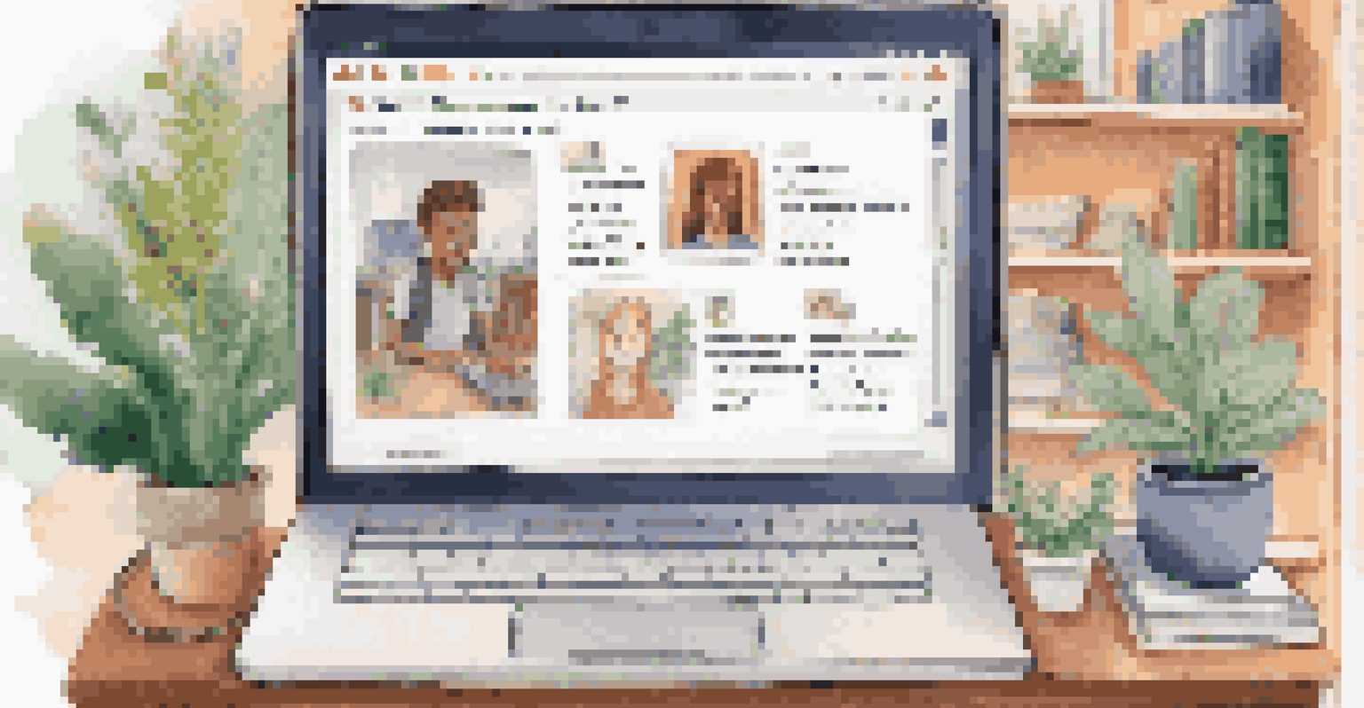 A laptop screen displaying a collaborative document with multiple user avatars and colorful comments.