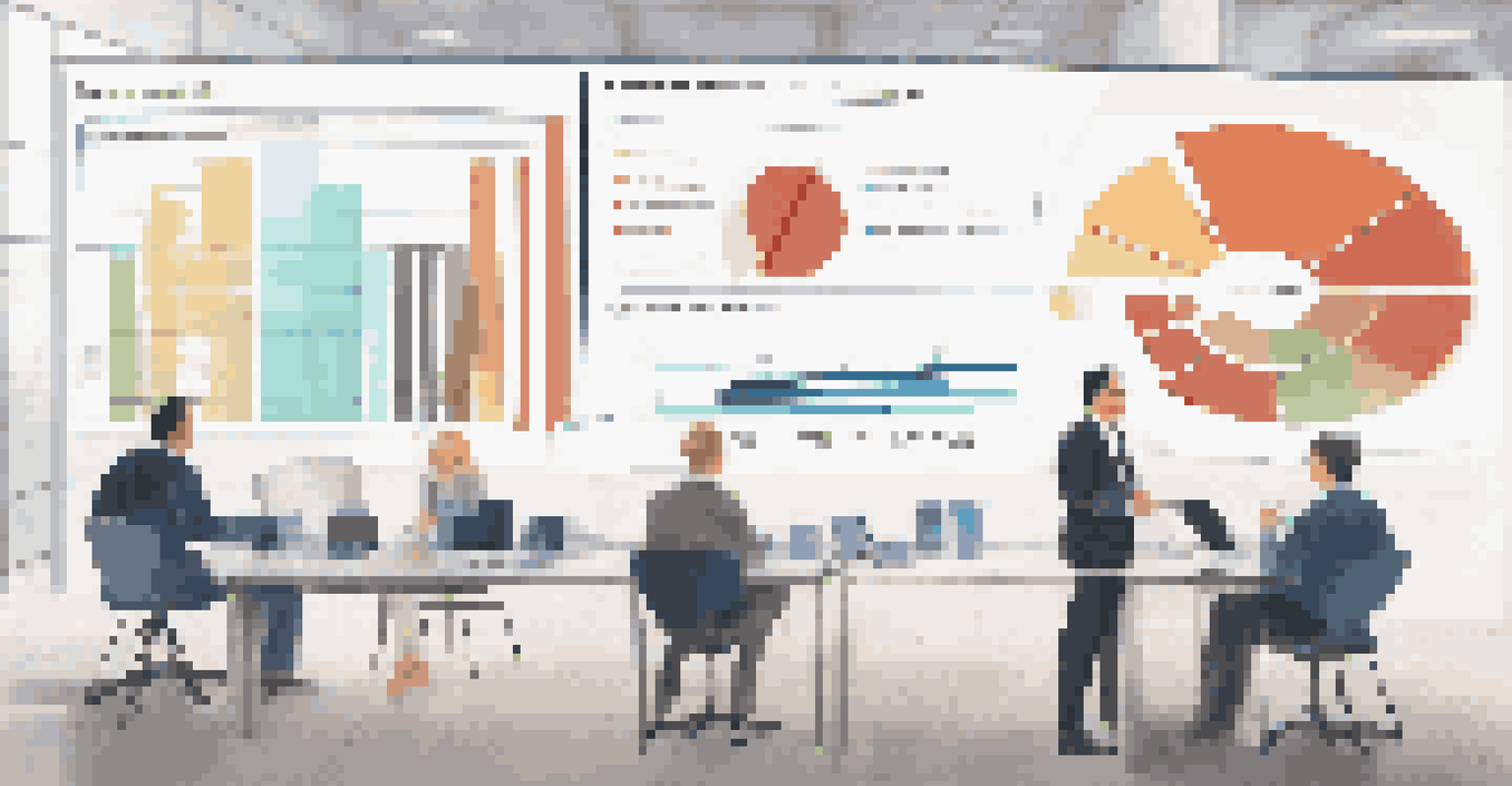 An infographic showing audience segmentation with charts and graphs in a modern office setting, highlighting data science tools.