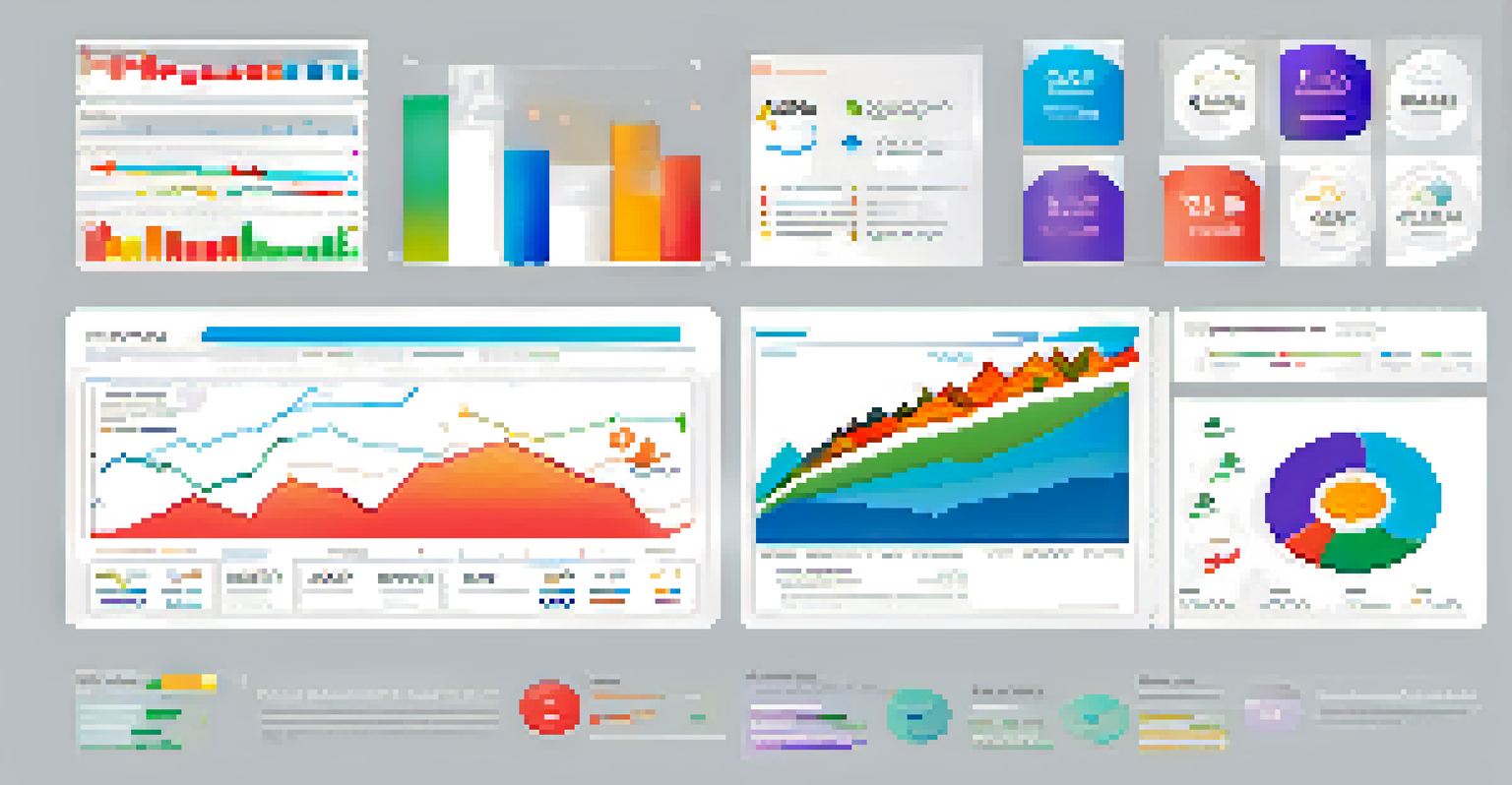 An infographic illustrating SaaS metrics with colorful charts and graphs.