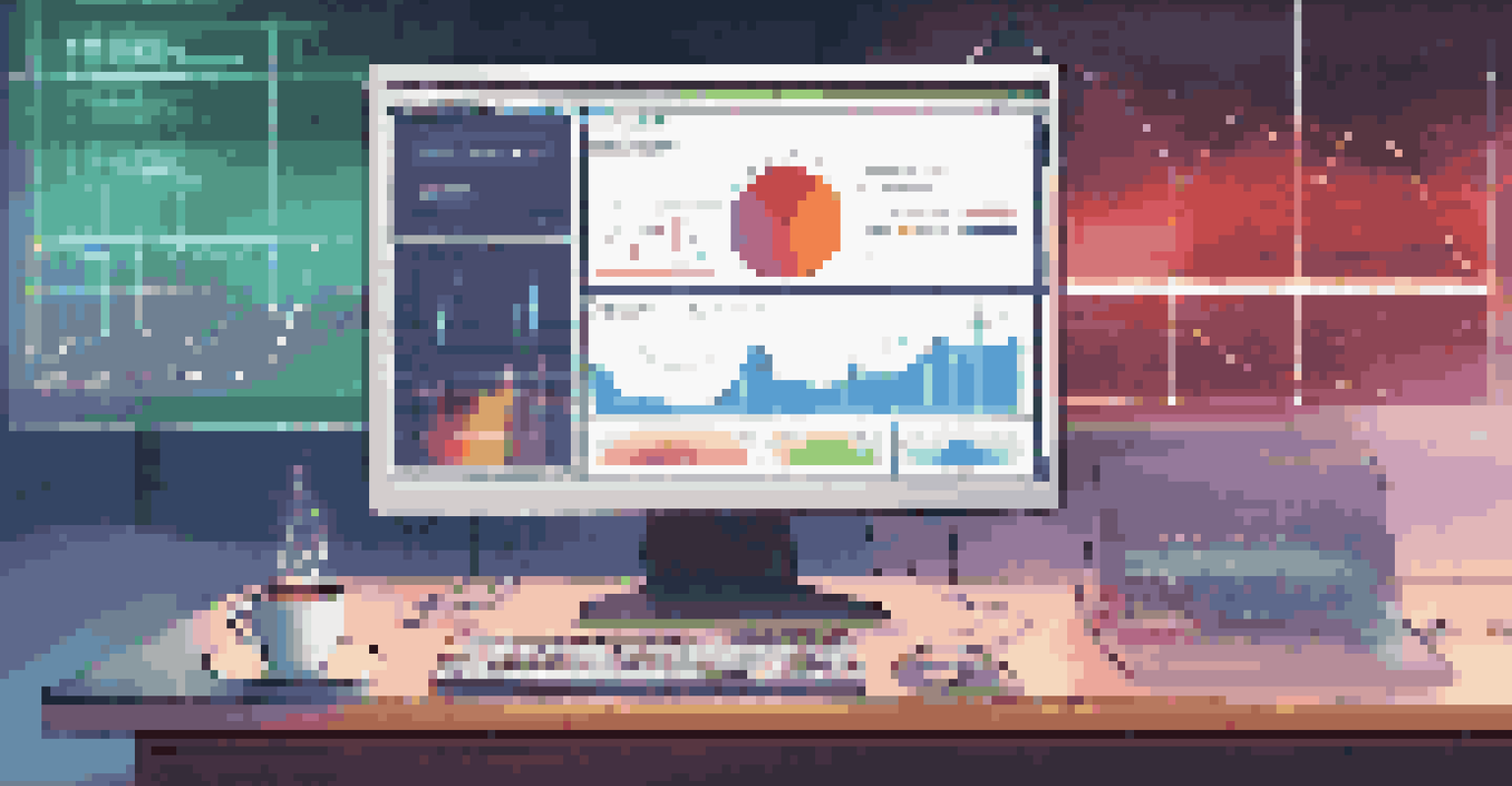 A computer screen shows real-time latency metrics with graphs, in a well-lit workspace with a coffee cup.