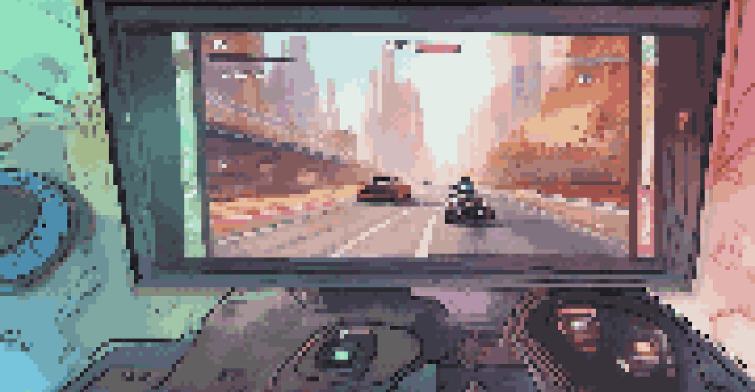 A close-up of a video game screen showing dynamic difficulty adjustment with a racing game interface and performance graphs.