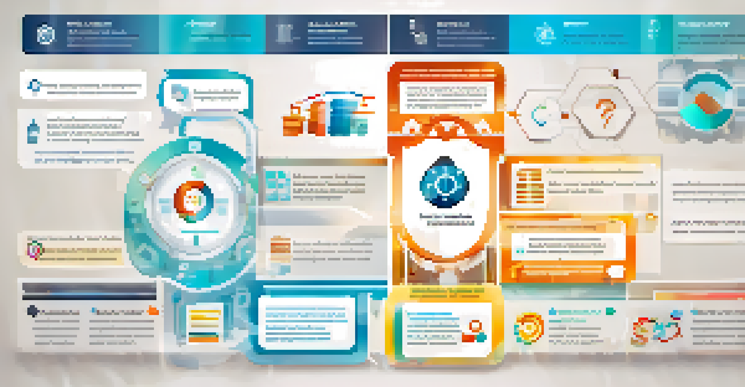 An infographic illustrating the benefits of Robotic Process Automation with colorful icons and brief text descriptions.