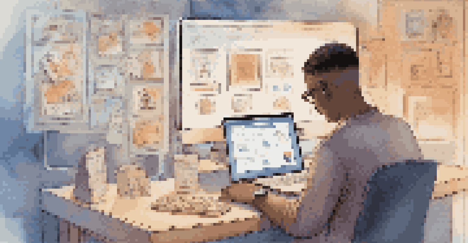 A person using a laptop for online transactions, with icons representing security features floating around.