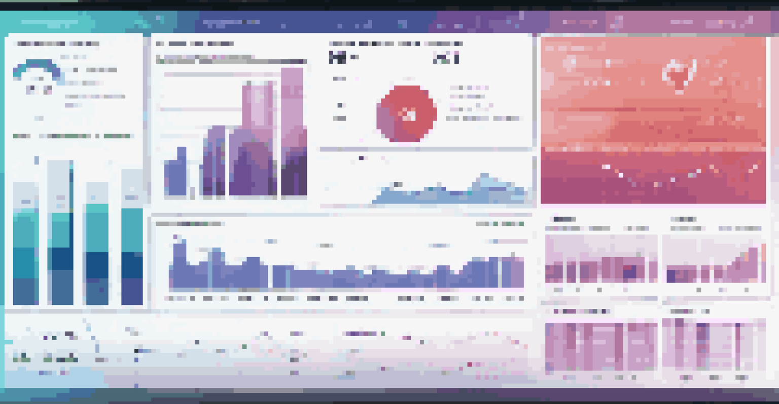 A close-up of a digital dashboard showcasing data quality metrics and compliance indicators with colorful graphs.
