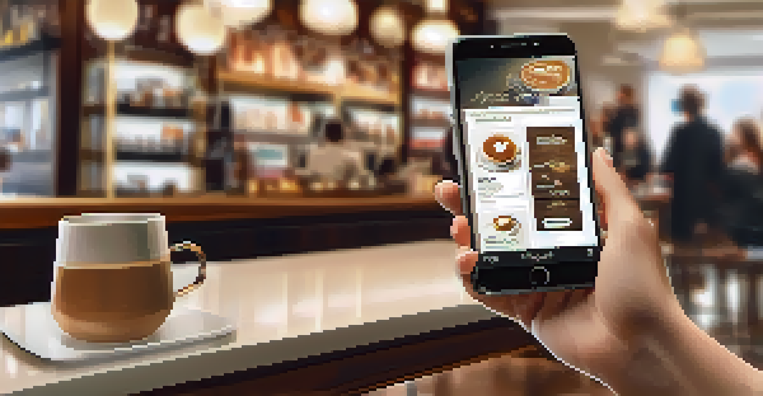 A smartphone in a café displaying a user-friendly e-commerce website, highlighting mobile responsiveness.