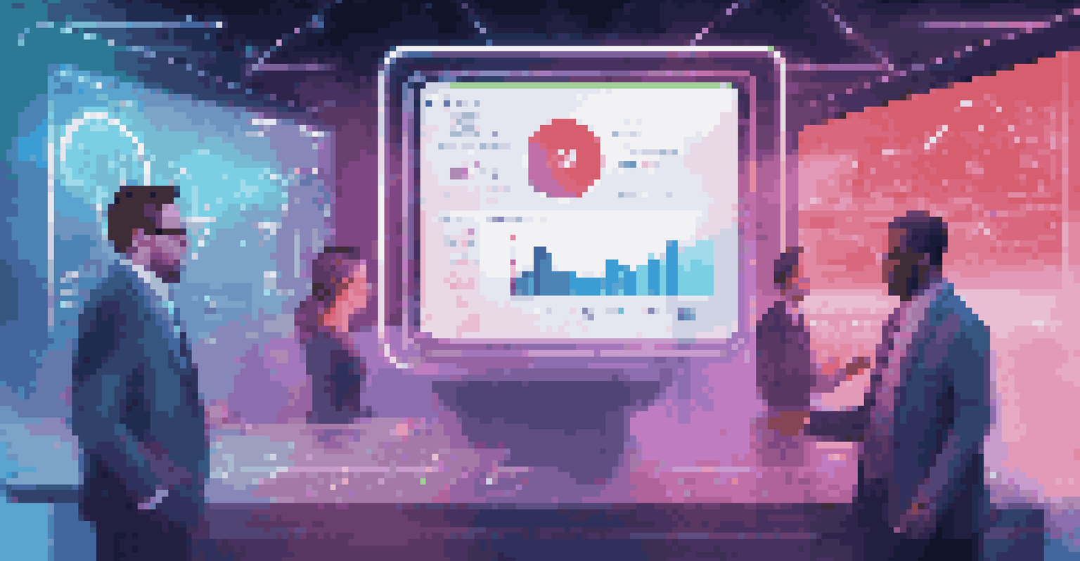 A digital dashboard showing real-time social media analytics with various data visualizations in a high-tech environment.