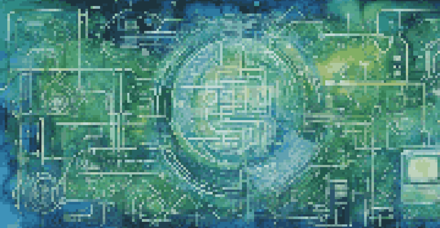 A digital artwork showing intertwining software code with open source logos against an abstract circuitry background.