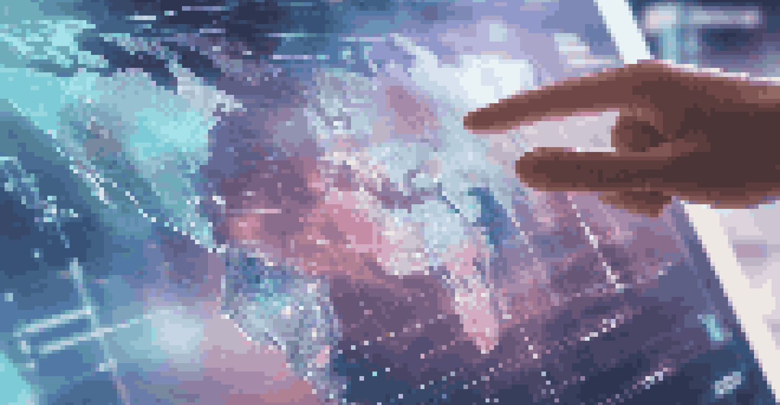 A close-up view of a hand using a holographic interface that displays international data privacy regulations and compliance metrics, with a blurred background.
