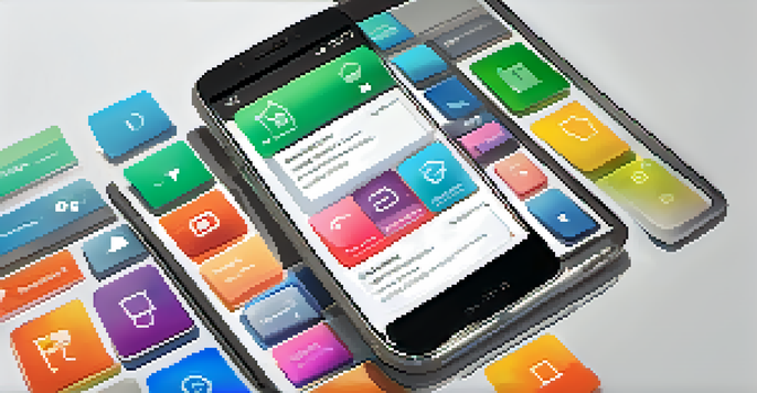 A smartphone showing a modern mobile app interface with a clean design and user-friendly navigation.