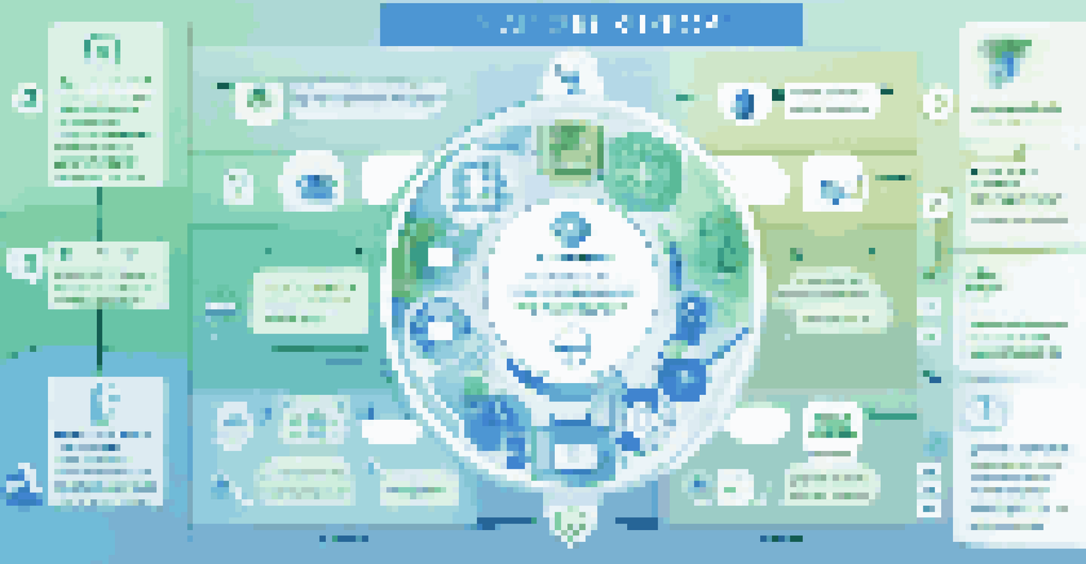 An infographic illustrating the benefits of AI in customer support, with icons and text about automation and customer satisfaction.