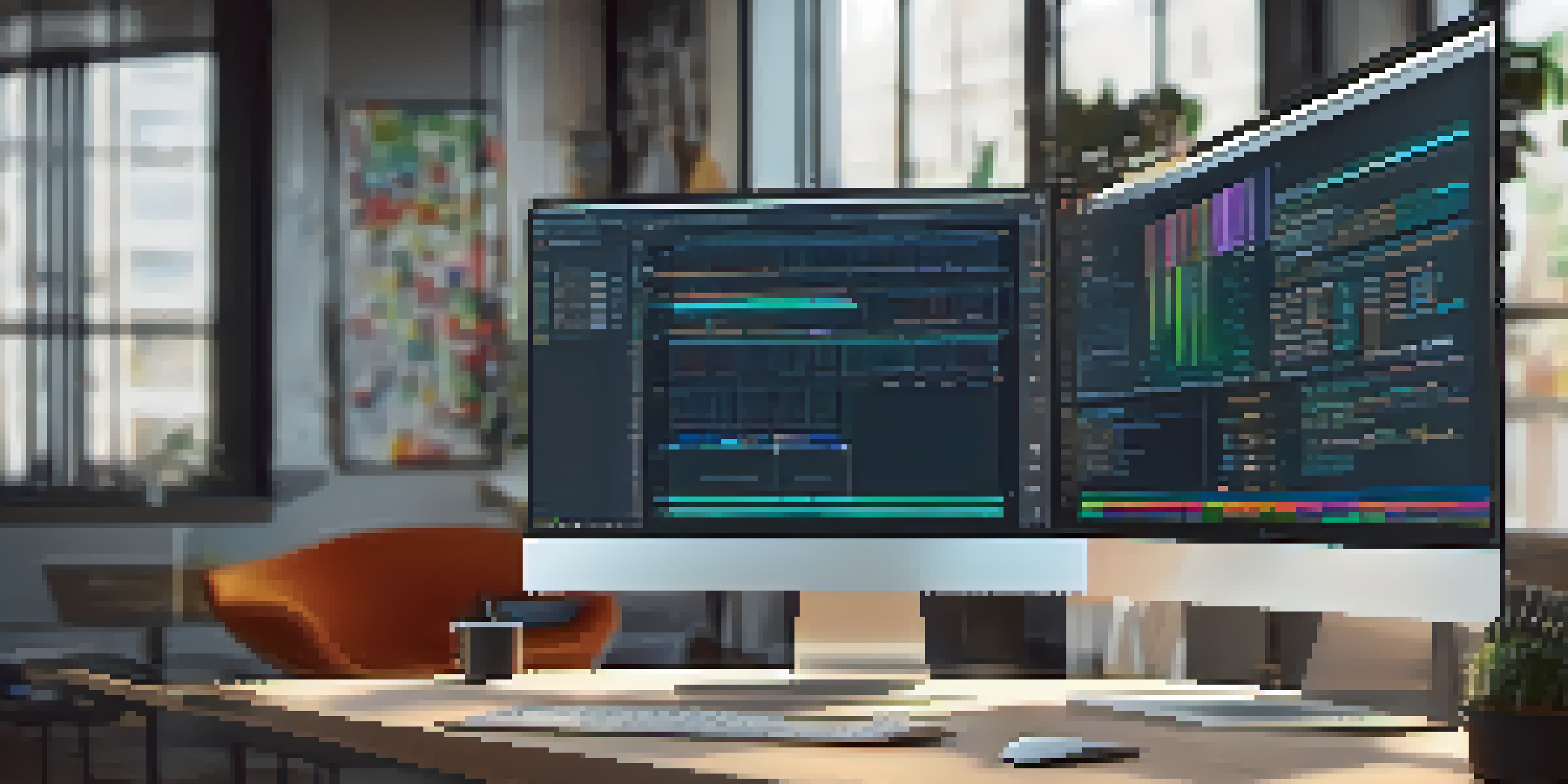 An image showcasing a low-code development platform with a drag-and-drop interface, illuminated by natural light.