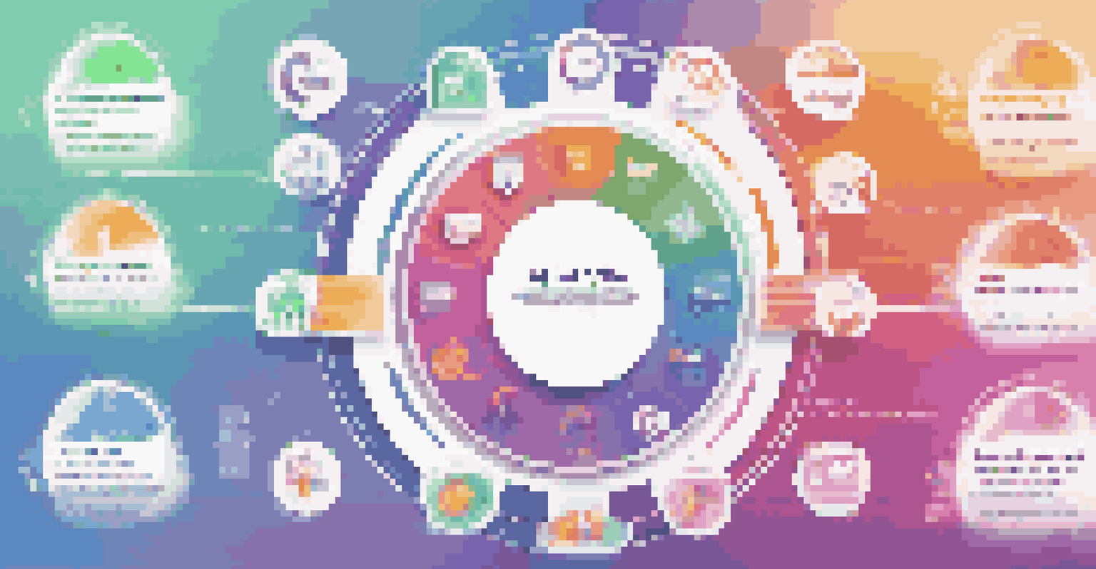 An infographic illustrating the benefits of low-code in agile development with colorful icons and a circular layout.