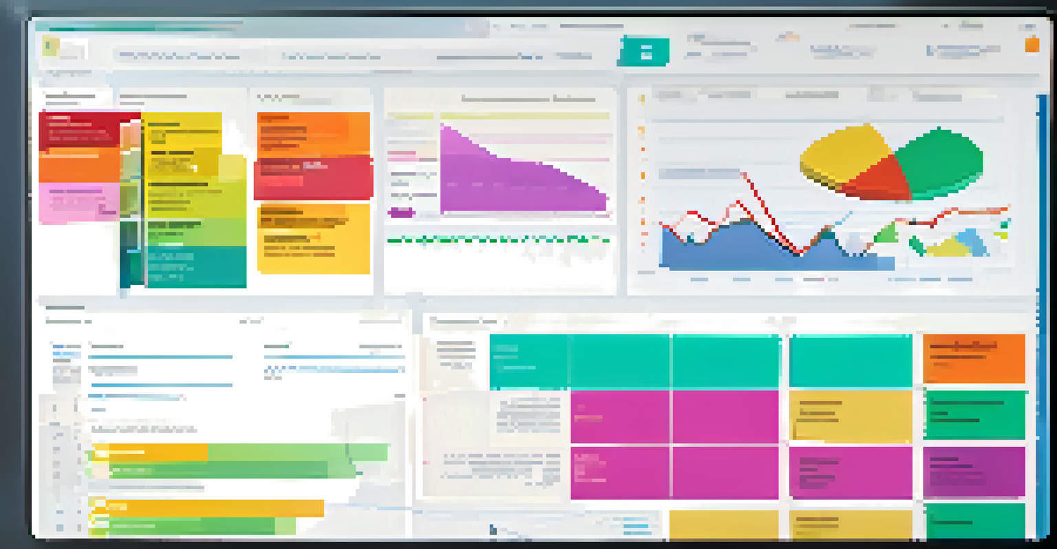 A close-up view of a computer screen with a compliance dashboard and colorful graphs, with a hand using a mouse.