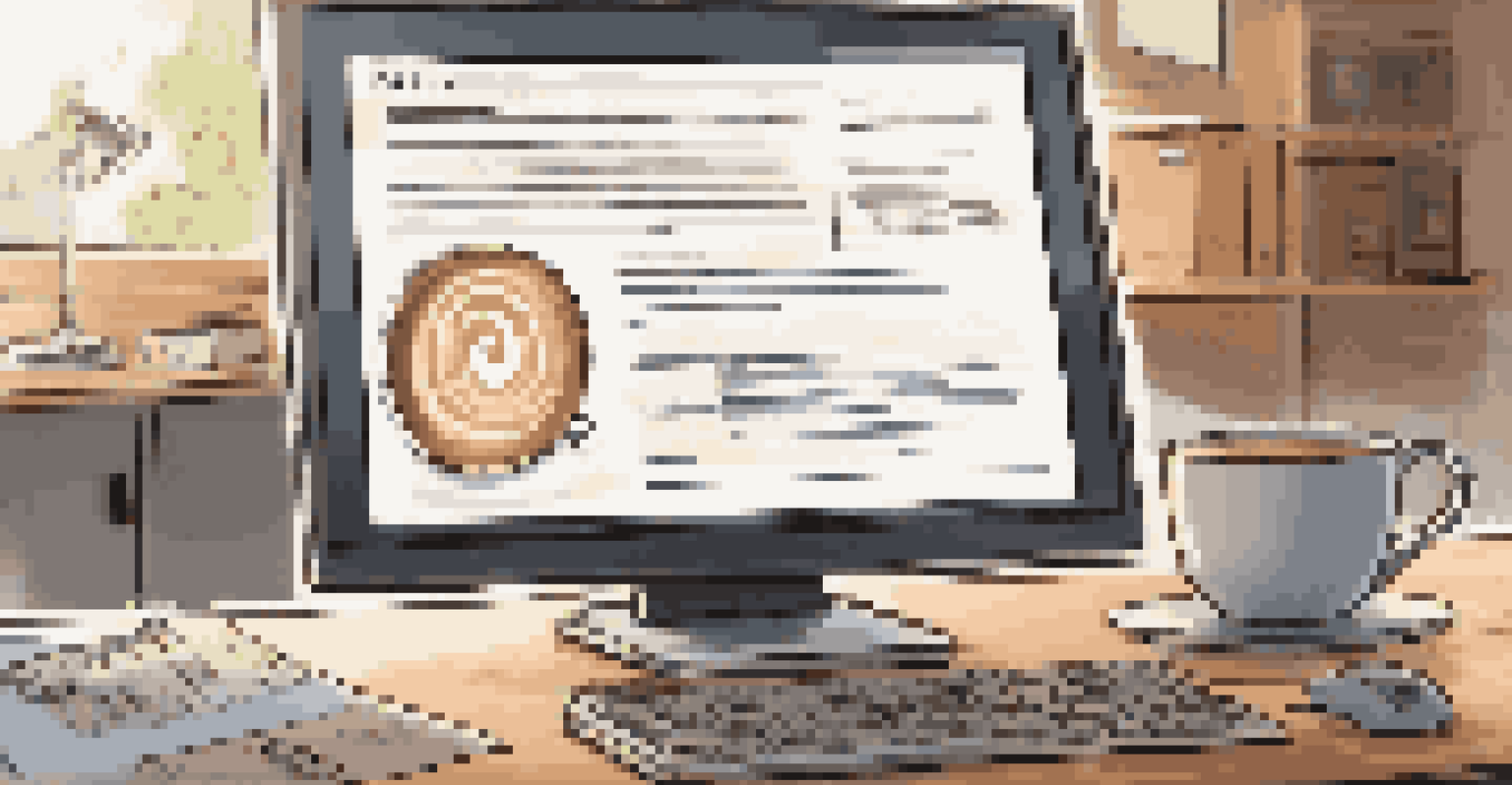 A close-up of a computer screen showing a data privacy policy document, surrounded by office supplies.