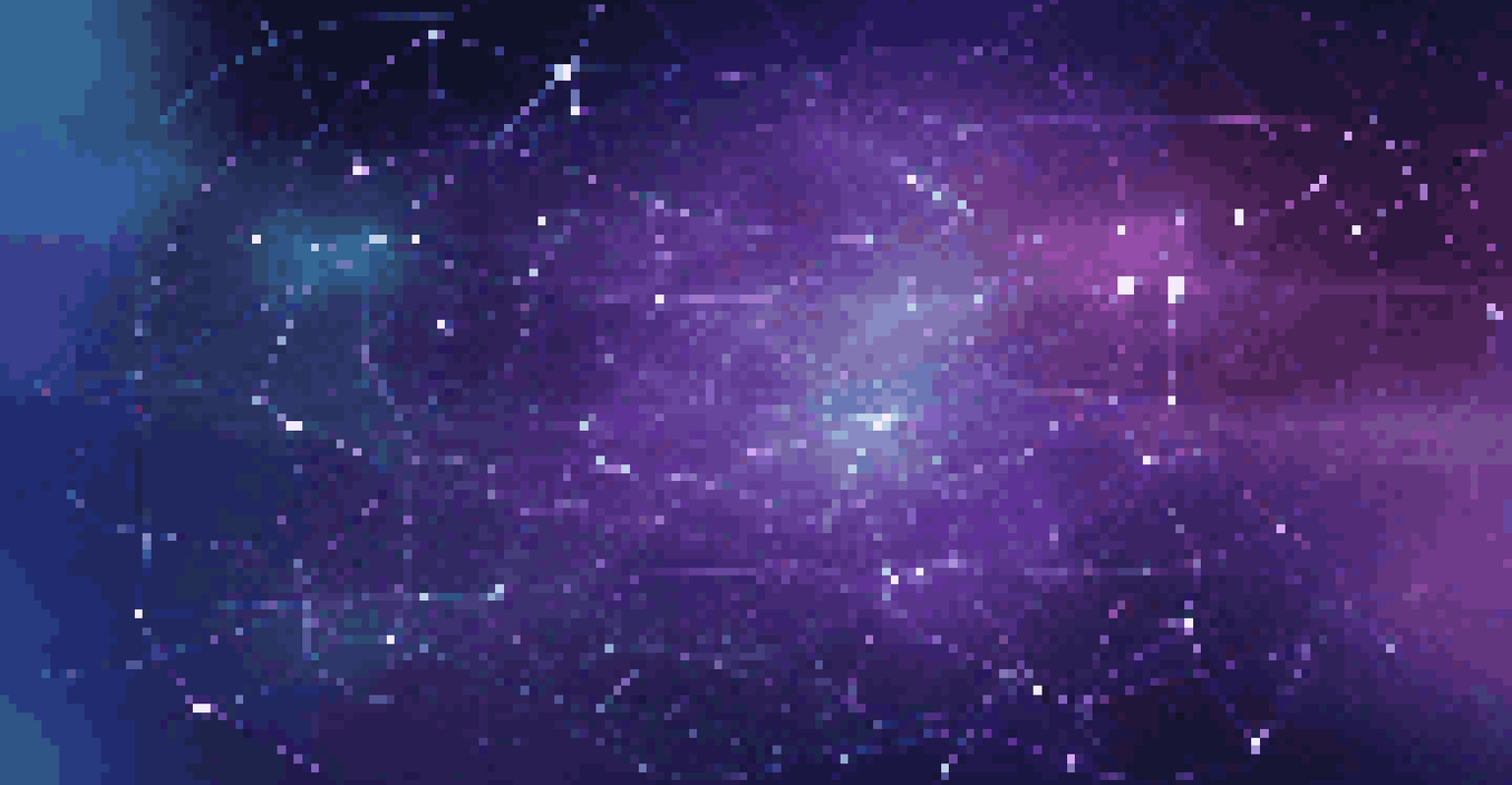 An abstract digital network symbolizing data governance with glowing nodes and data streams.