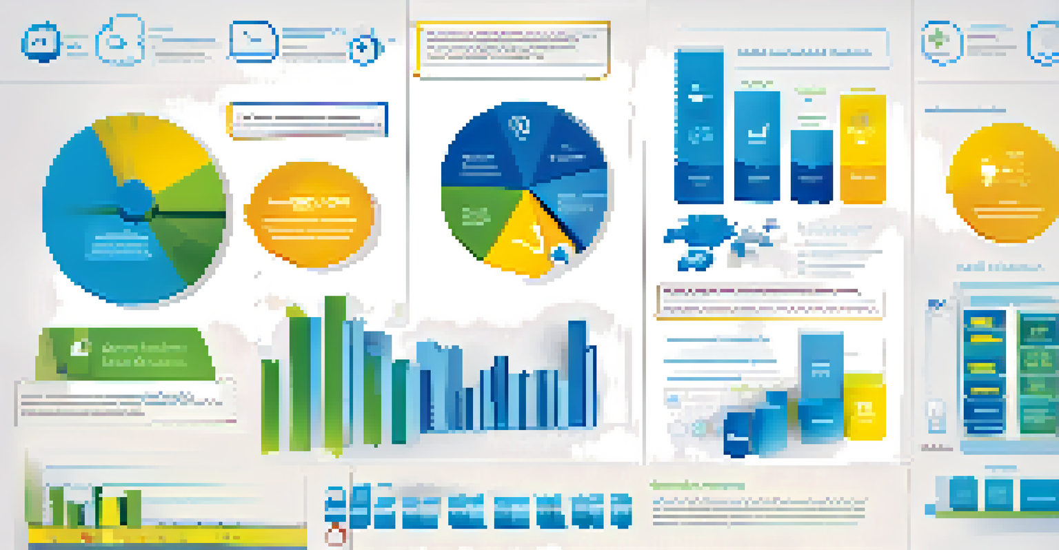 An infographic showcasing predictive analytics in education with graphs, charts, and icons, featuring bright colors and a clear layout.
