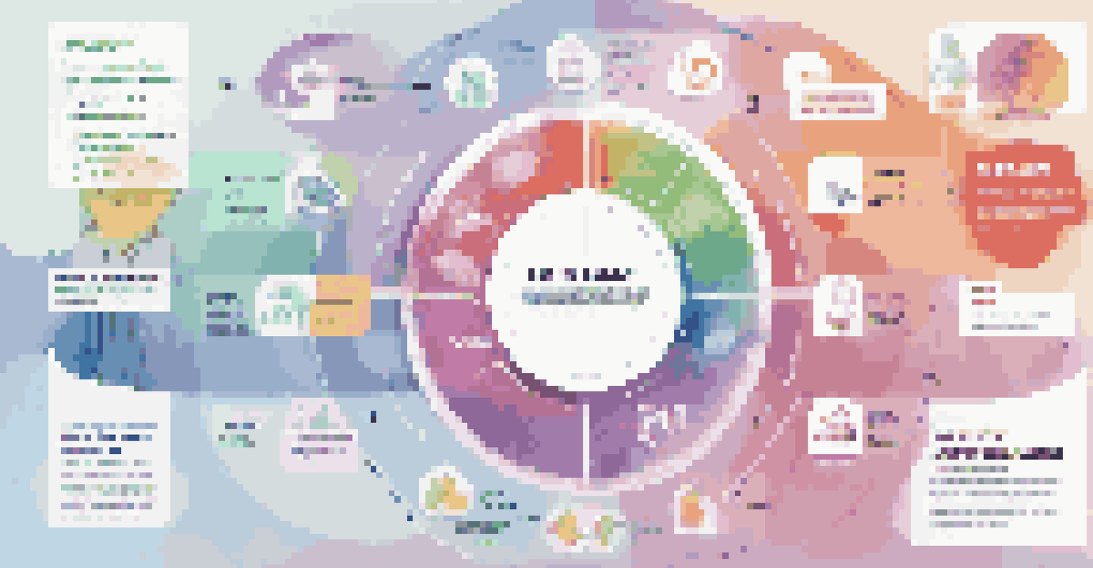 An infographic showing the steps of a digital asset audit, featuring colorful icons and a circular flow of the process.