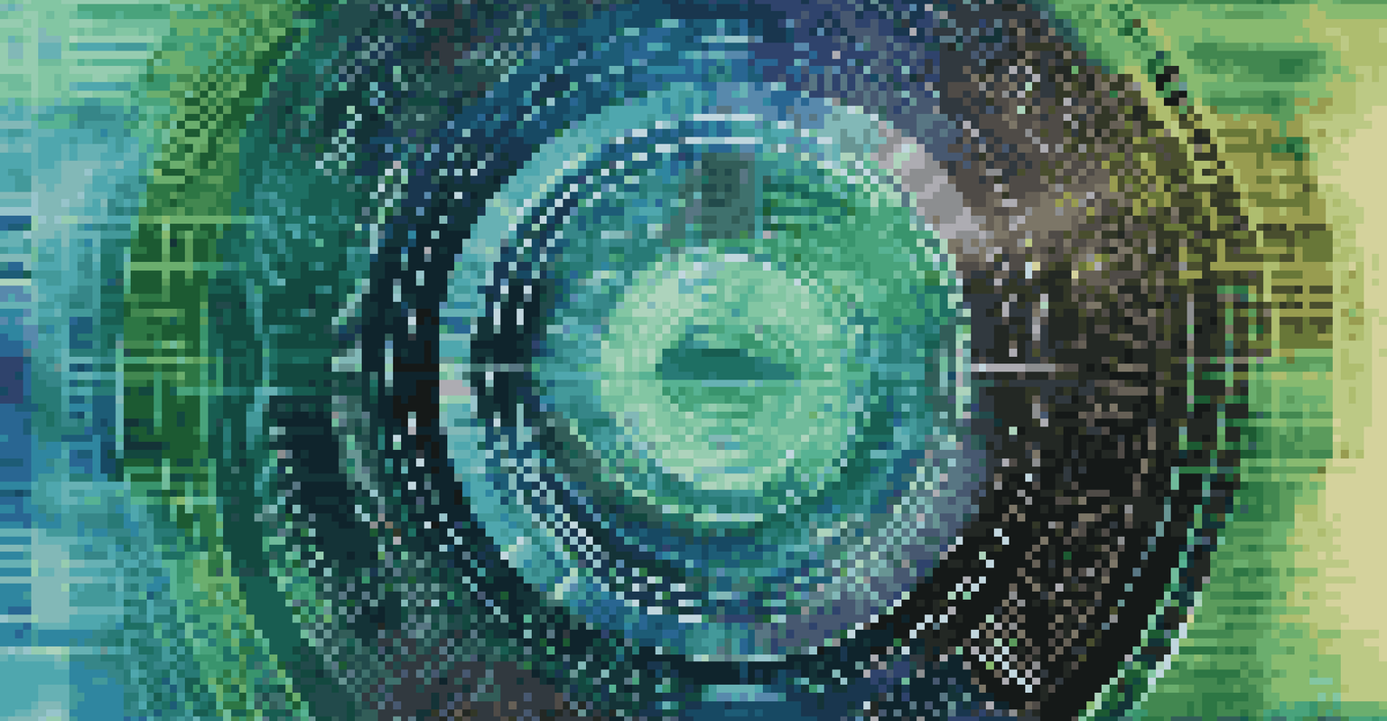 An artistic depiction of biometric authentication methods including fingerprint, iris, and voice, set against a digital background.
