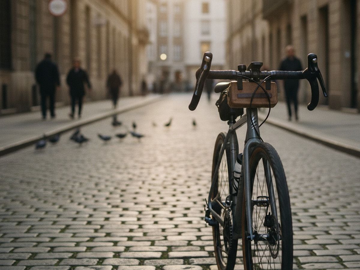 Canyon Grizl CF SL 8 in der Farbe Earl Grey auf einem Waldweg