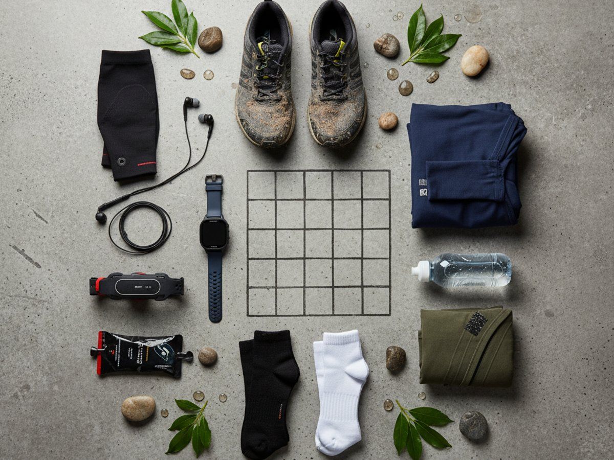 Screenshot eines strukturierten Trainingsplans in der Runkeeper App