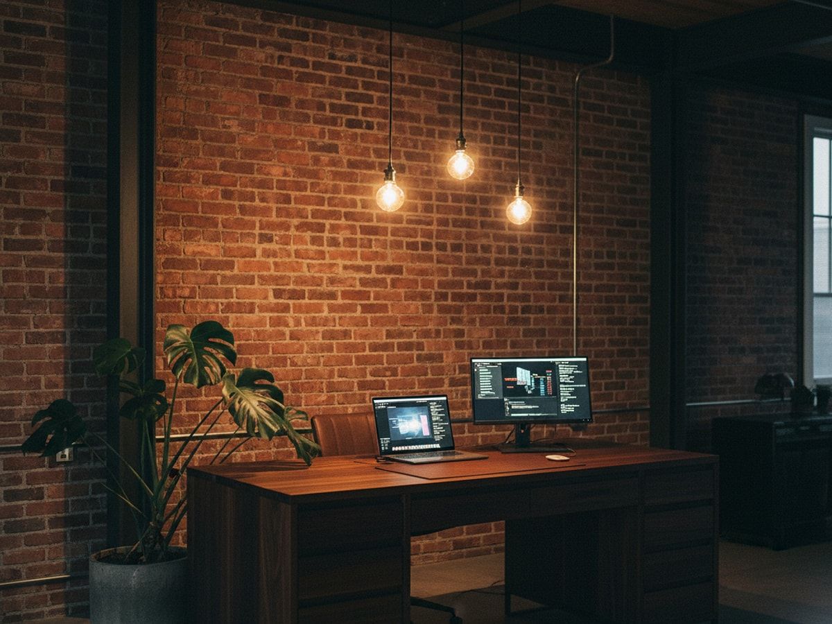 portabler Monitor im Einsatz im Homeoffice neben einem Laptop
