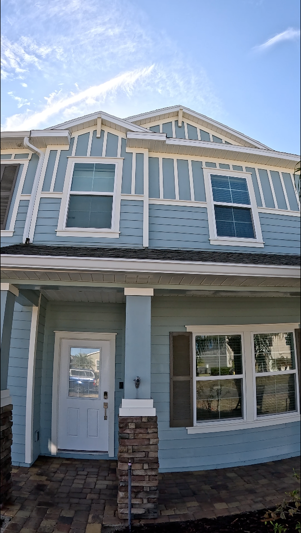 after softwashing a home