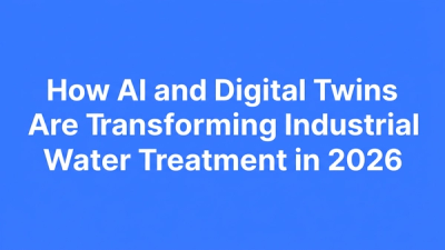 Typographic hero cover for the article on AI and digital twins in industrial water treatment in 2026