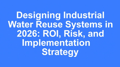 Bold typographic cover for the definitive guide to designing industrial water reuse systems in 2026, covering ROI, risk, and implementation strategy