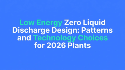 Typographic cover for the article on low energy zero liquid discharge design patterns and technology choices for 2026 plants
