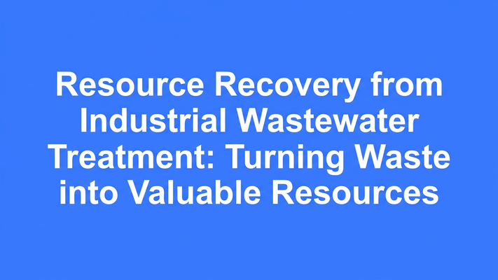 Typographic hero cover for the blog post on resource recovery from industrial wastewater treatment