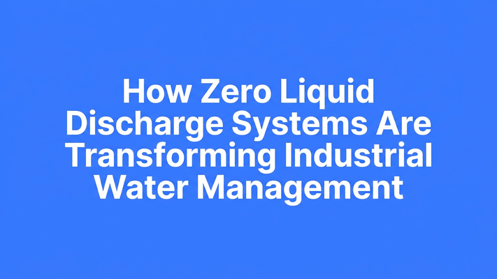 Title card for blog post about how zero liquid discharge systems are transforming industrial water management