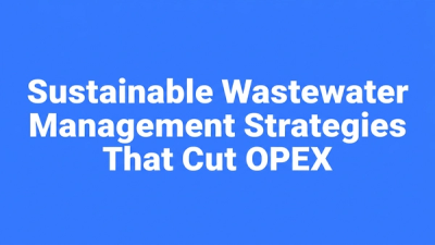 Bold typographic cover for the article on sustainable wastewater management strategies that cut OPEX