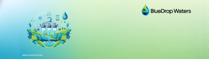 Illustration of modern water management technologies and eco-friendly practices, symbolizing sustainability.