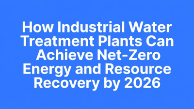 How Industrial Water Treatment Plants Can Achieve Net-Zero Energy and Resource Recovery by 2026