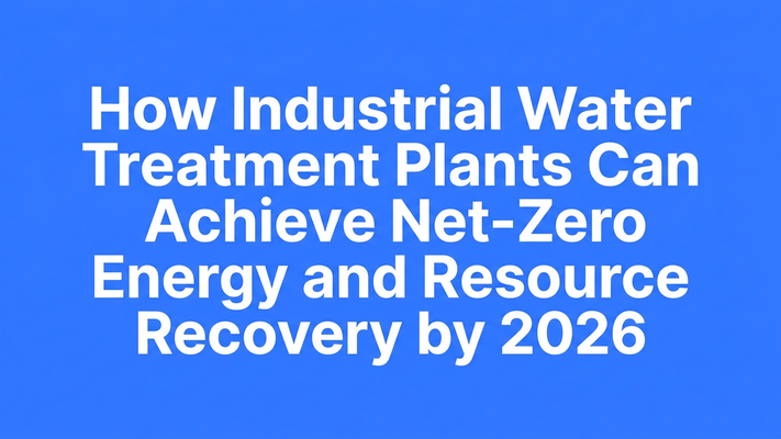 How Industrial Water Treatment Plants Can Achieve Net-Zero Energy and Resource Recovery by 2026