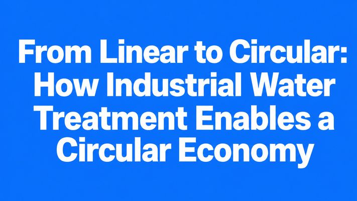 Typographic cover establishing the theme of circular economy transitions in industrial water contexts.