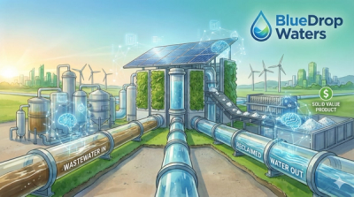 A modern effluent treatment plant showcasing sustainable wastewater management with advanced zero liquid discharge systems.