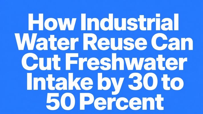 Bold typographic header introducing the article on industrial water reuse