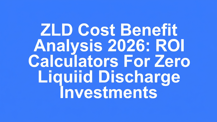 Bold typographic cover for ZLD Cost Benefit Analysis 2026 blog post on a vivid blue branded background