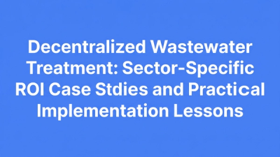 Typographic hero cover for the article on decentralized wastewater treatment ROI case studies and implementation lessons