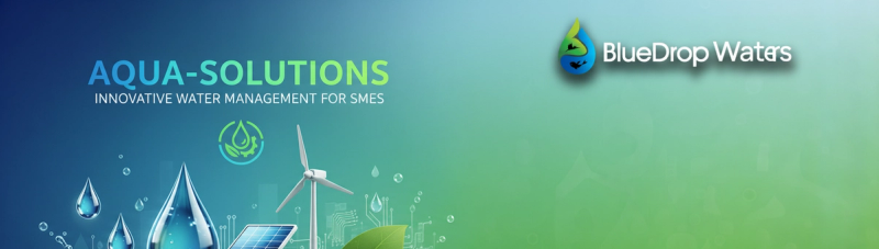 Image depicting innovative water management strategies for SMEs, showcasing IoT devices and eco-friendly practices.