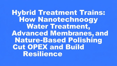 Typographic hero cover for the blog post on hybrid treatment trains combining nanotechnology, membranes, and wetlands