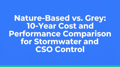 Bold typographic cover for the blog comparing nature-based and grey stormwater infrastructure over 10 years