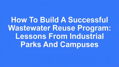 Bold typographic cover for the wastewater reuse program blog post on a vivid blue background