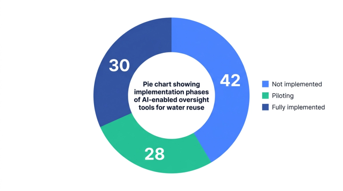 Pie chart showing pie chart showing implementation phases of ai-enabled oversight tools for water reuse — data visualization for facilities implementing ai water monitoring