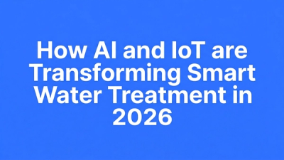 Bold typographic cover stating the blog title about AI and IoT transforming smart water treatment in 2026