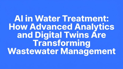 Bold typographic cover for the blog post about AI in water treatment and digital twins